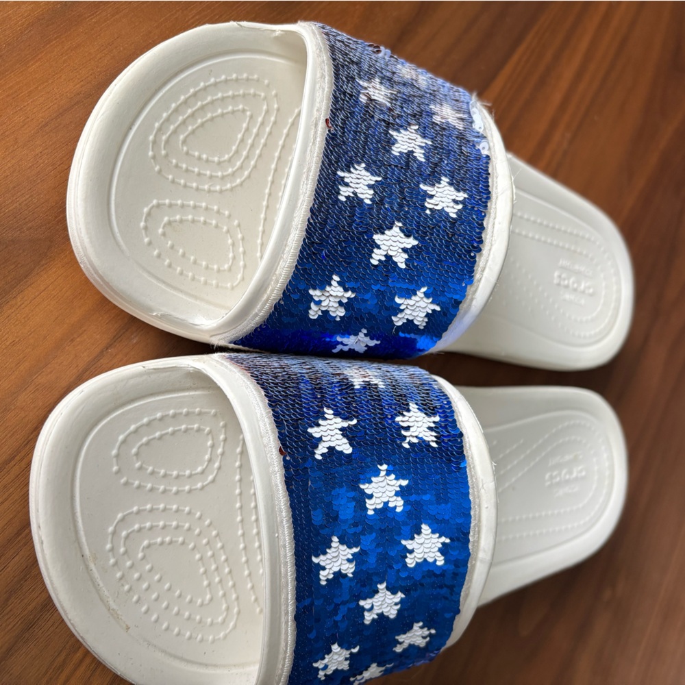 CROCS Blue and White Sandals for Everyday Comfort